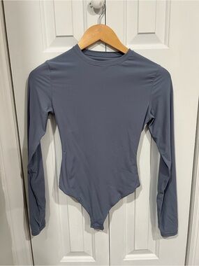 Skims Women’s  Long-Sleeve Bodysuit - Slate  Blue/Grey Color Small